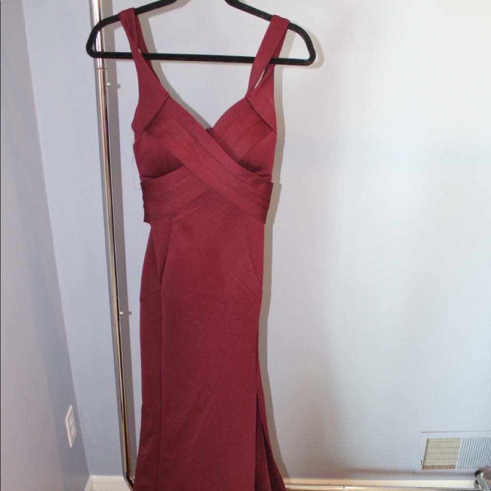 Burgundy formal dress